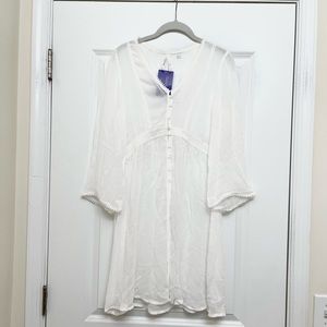 Seraphine Ivory Maternity Kaftan